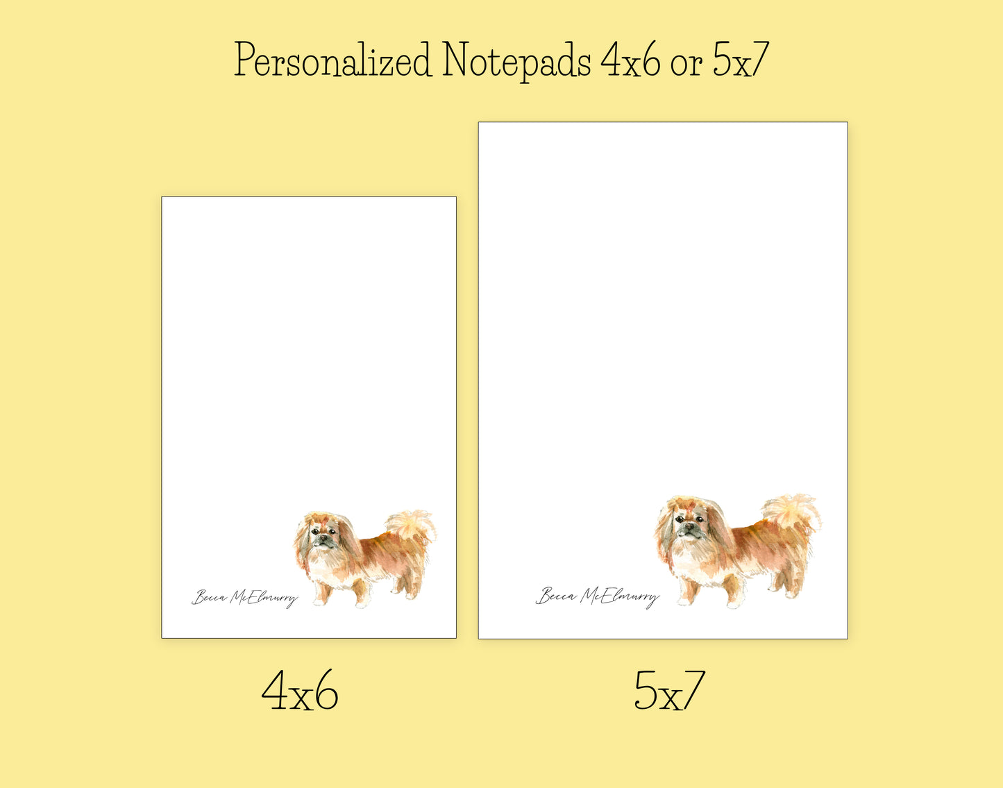Pekingese Dog Notepad, Card and Stickers