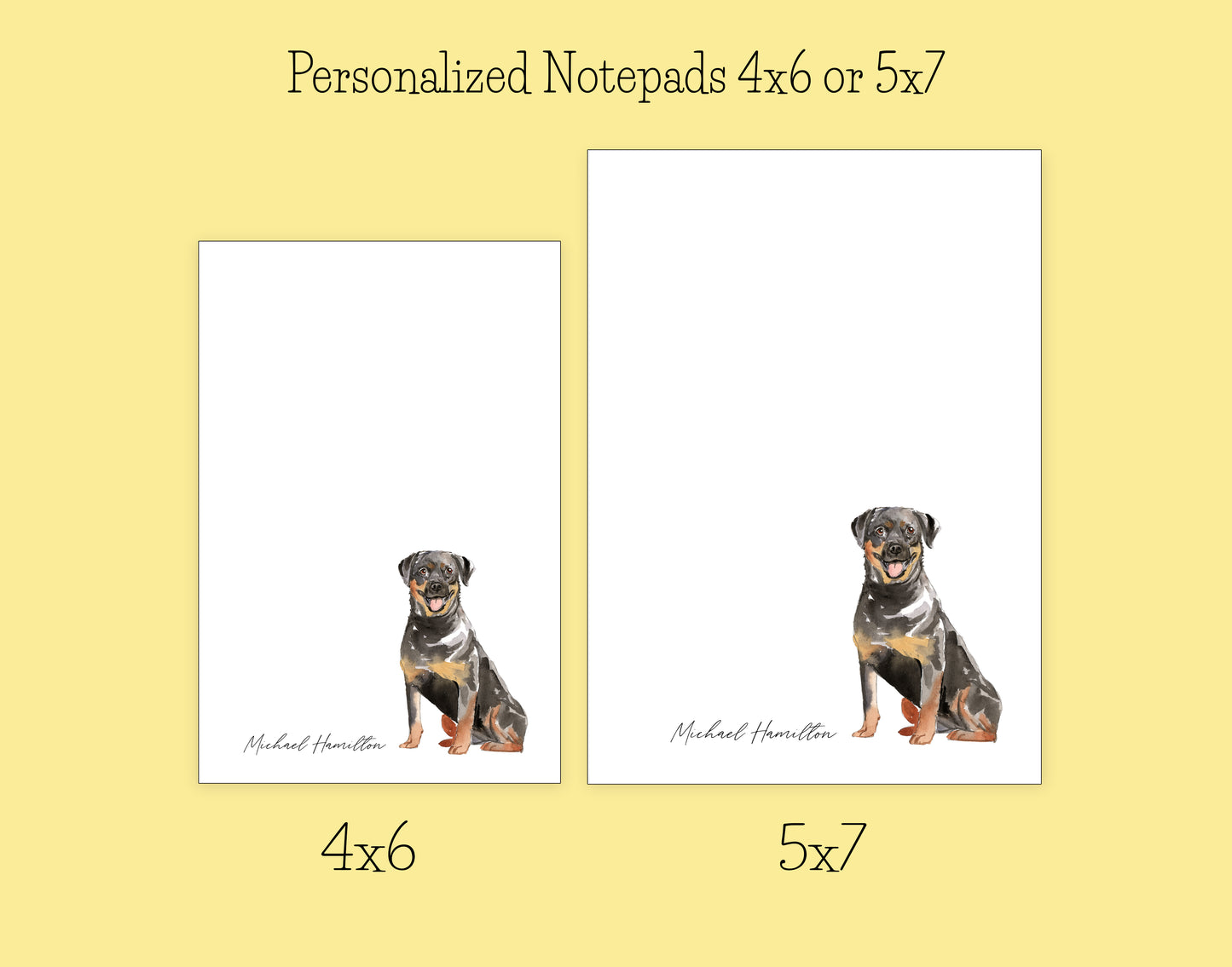 Rottweiler Dog Notepad, Card and Stickers