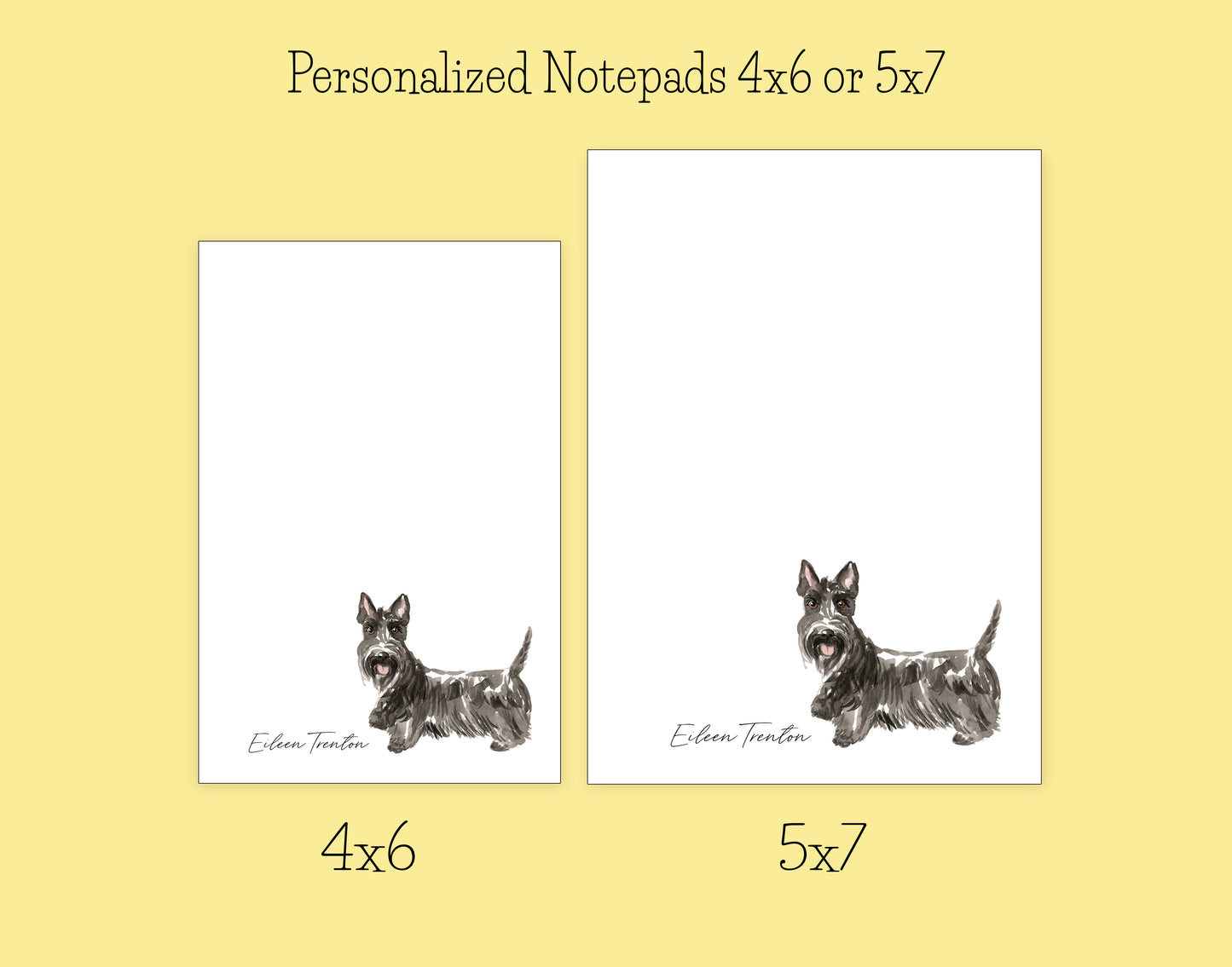 Scottish Terrier Dog Notepad, Card and Stickers