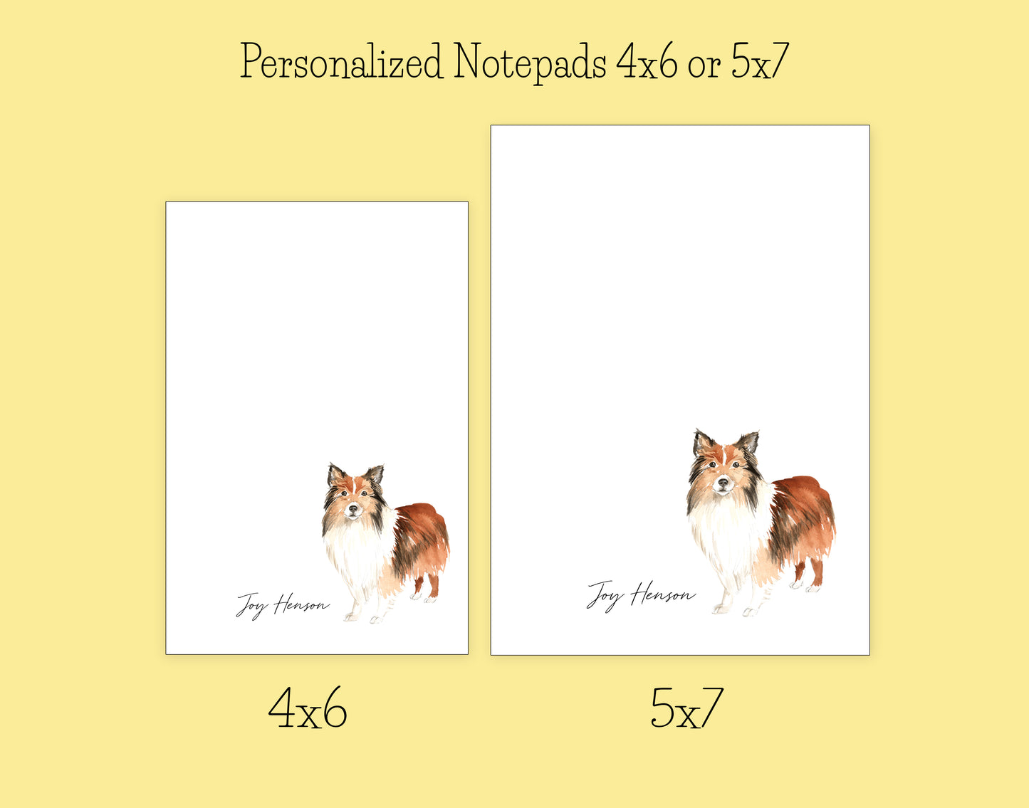 Shetland Sheepdog Dog Notepad, Card and Stickers