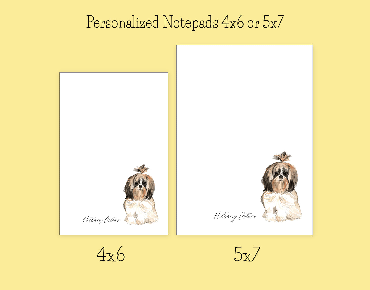 Shih Tzu Dog Notepad, Card and Stickers