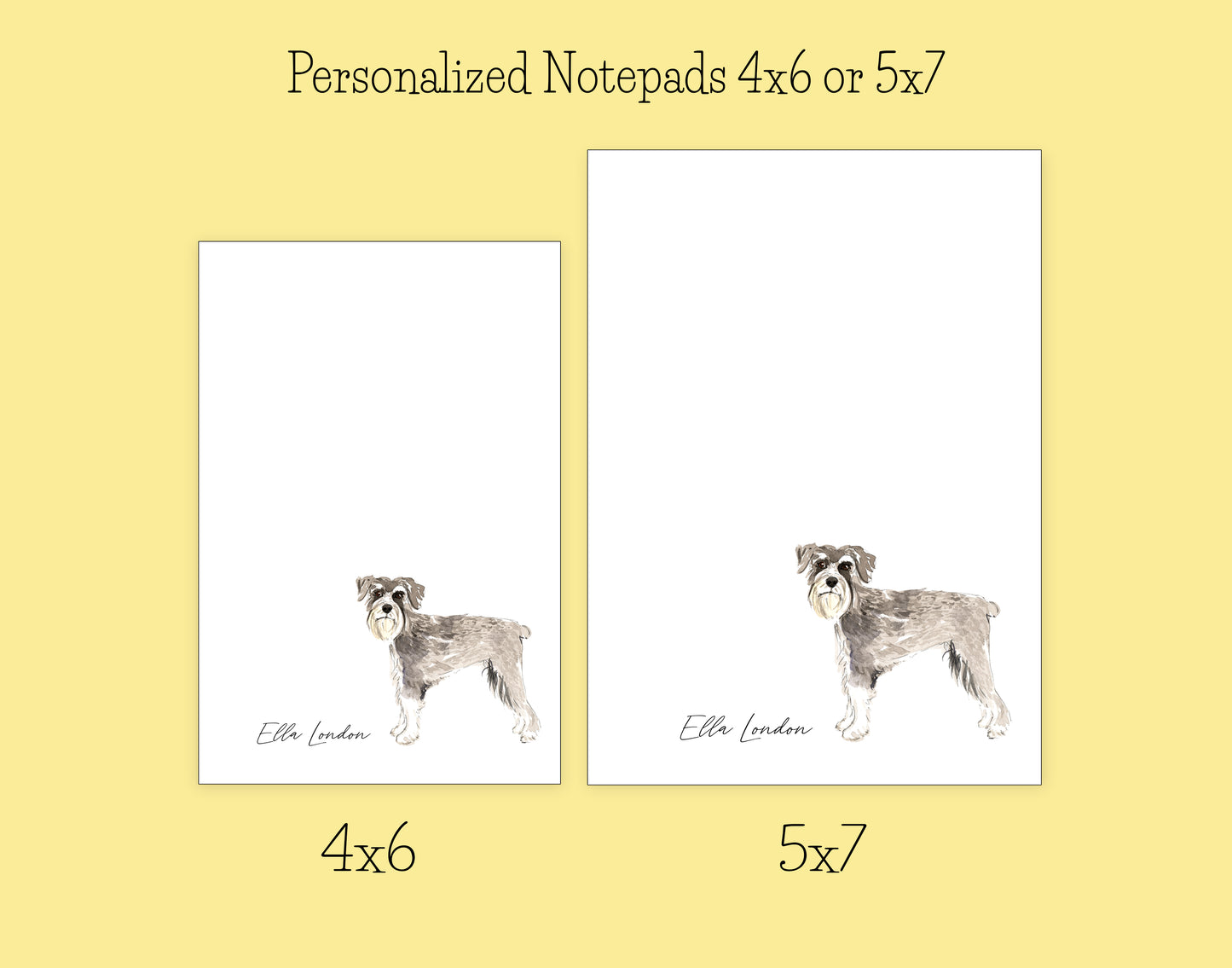 Schnauzer Dog Notepad, Card and Stickers