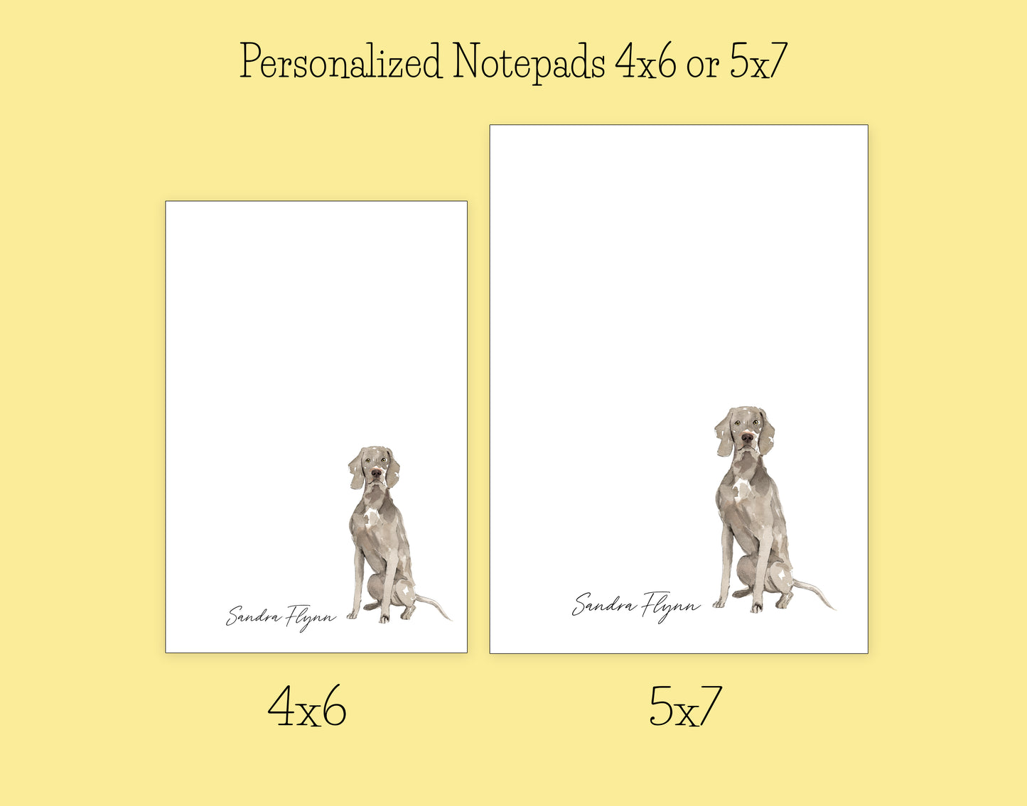 Weimaraner Dog Notepad, Card and Stickers