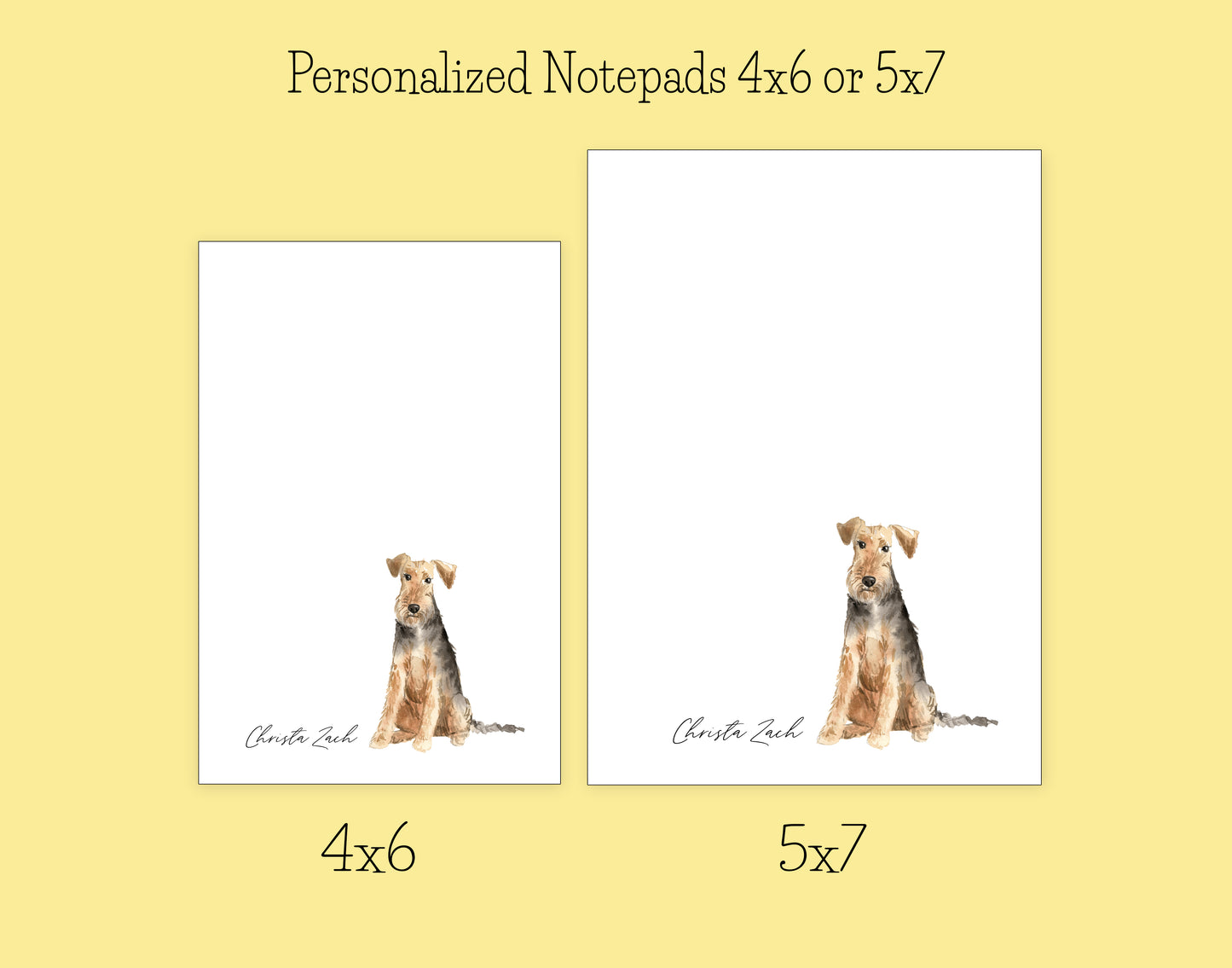 Welsh Terrier Dog Notepad, Card and Stickers
