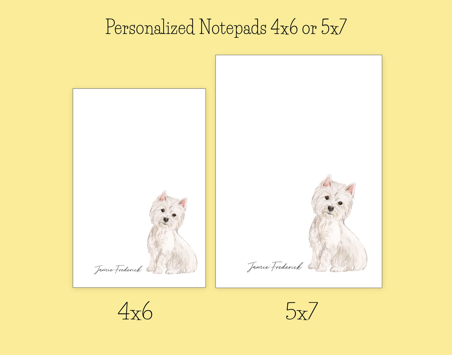 Westie Dog Notepad, Card and Stickers