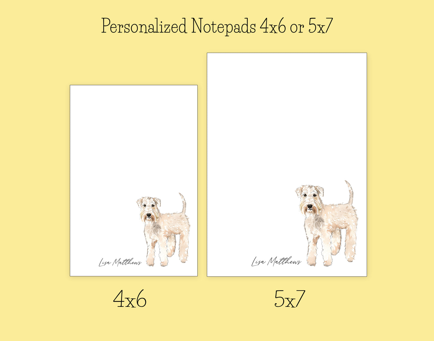 Wheaten Terrier Dog Notepad, Card and Stickers