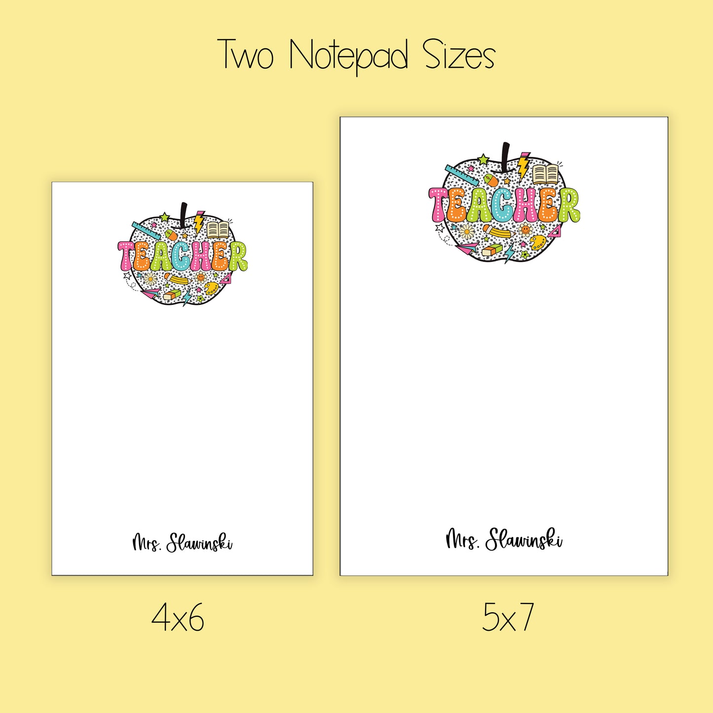 Teacher Notepad, Card and Stickers