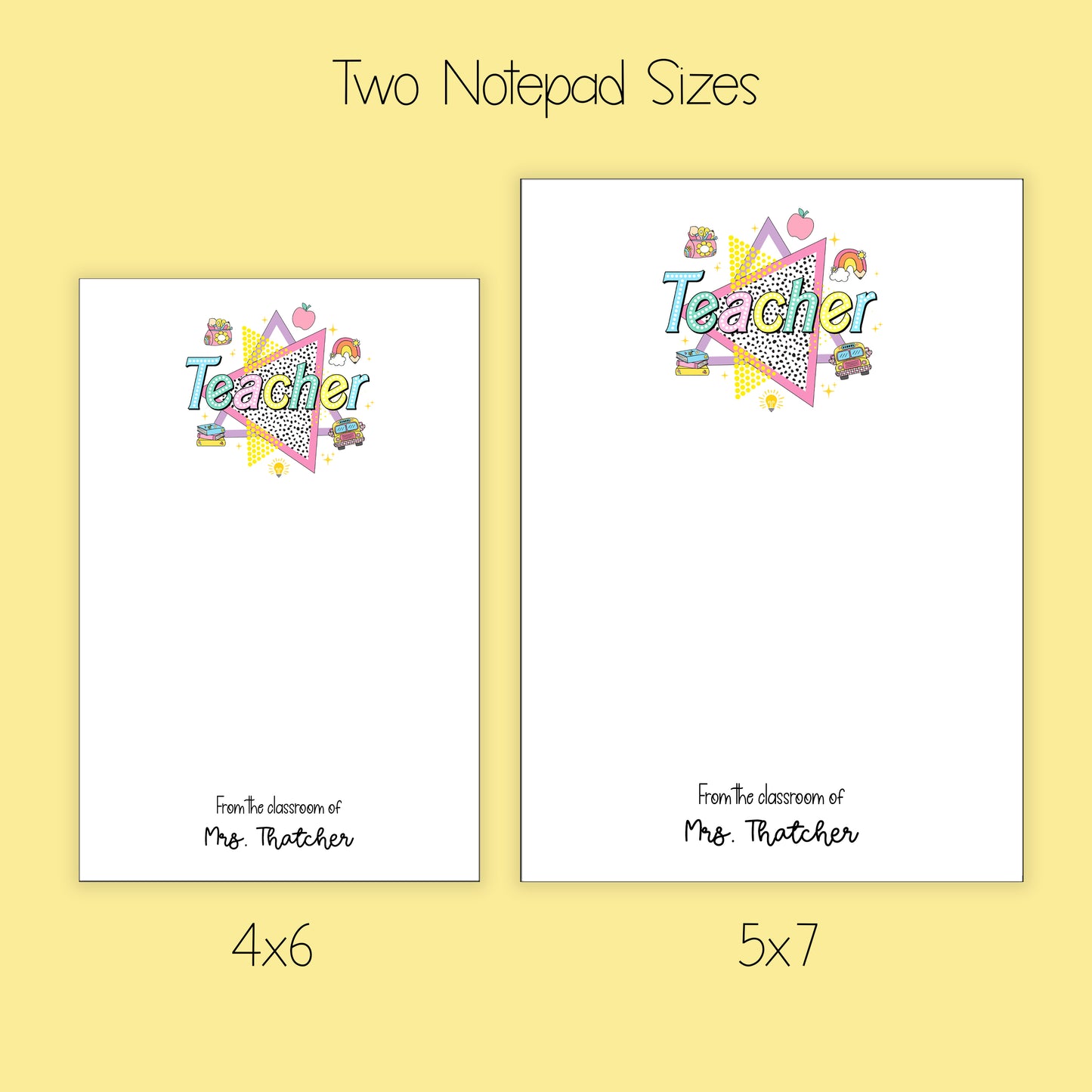 Teacher Notepad, Card and Stickers