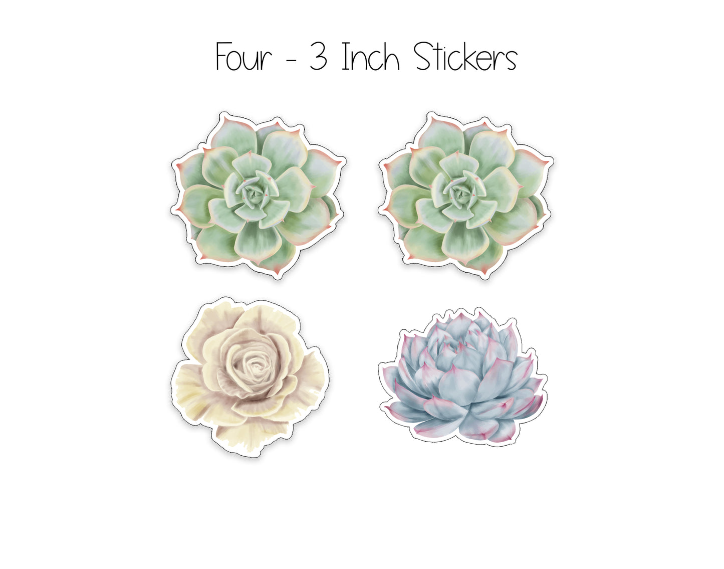 Succulent Notepad, Card and Stickers