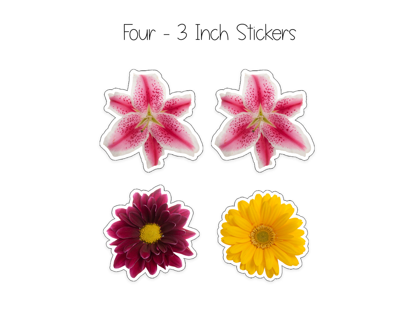 Flower Notepad, Card and Stickers