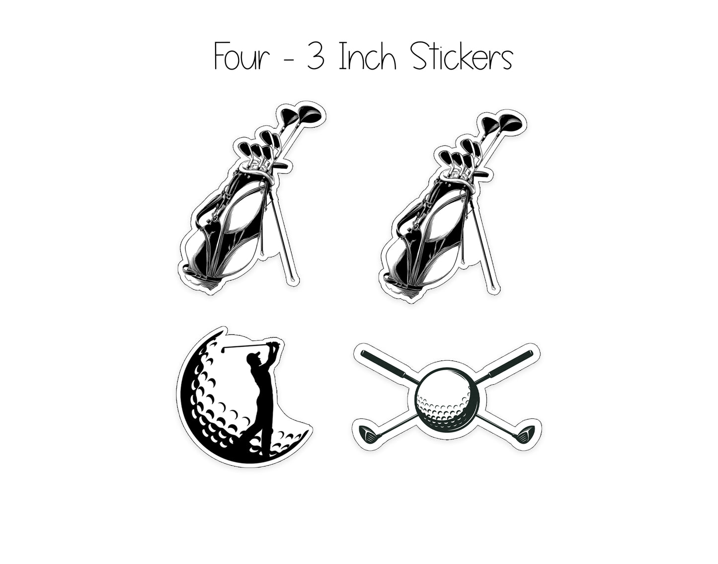 Golf Bag Notepad, Card and Stickers