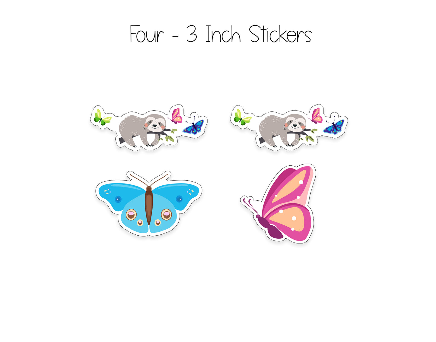 Sloth and Moth Notepad, Card and Stickers