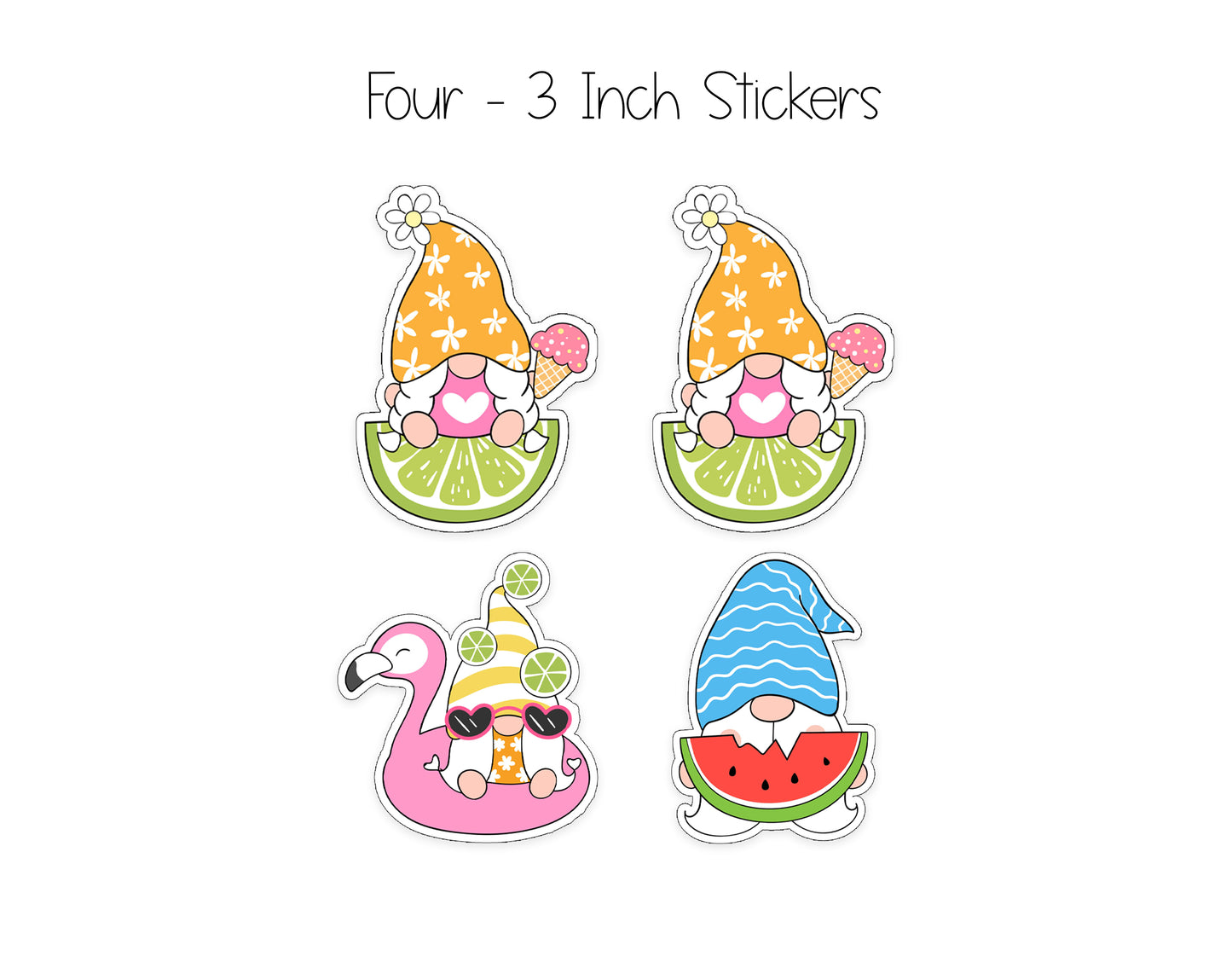 Summer Gnome Notepad, Card and Stickers
