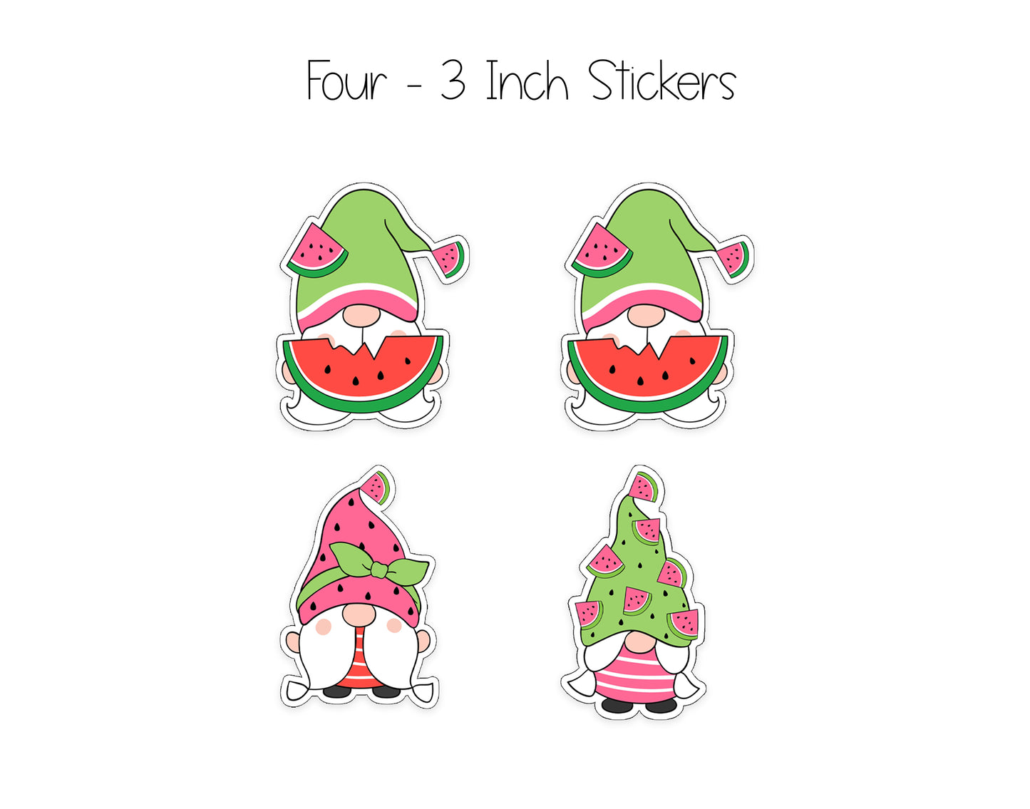 Watermelon Gnome Notepad, Card and Stickers