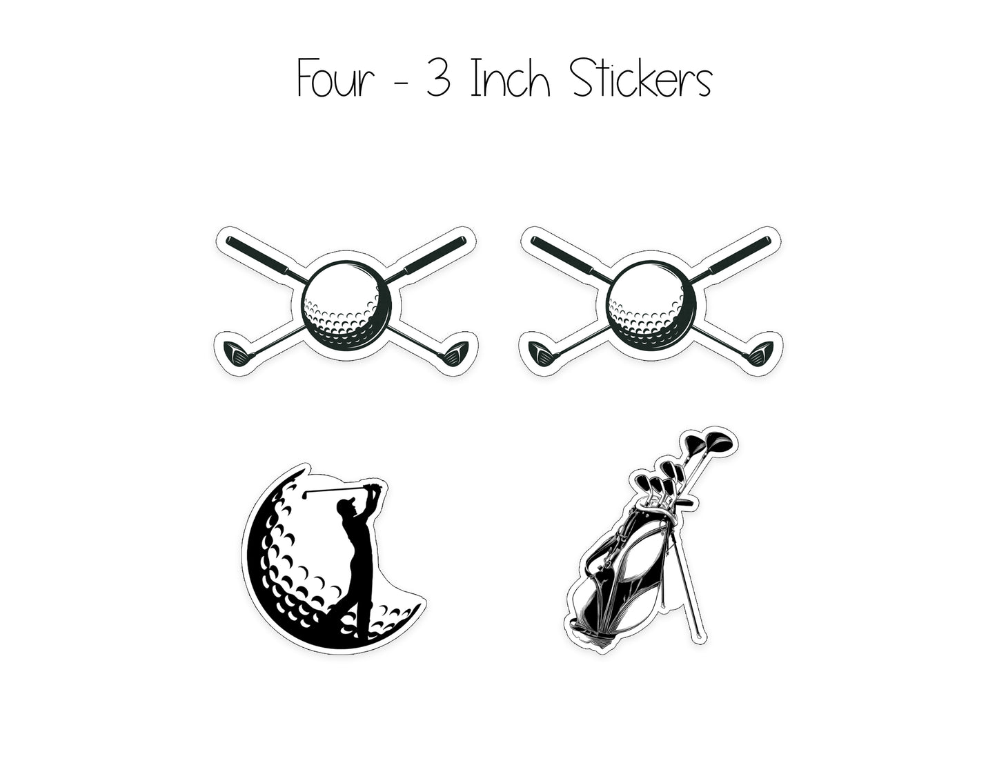 Golf Notepad, Card and Stickers