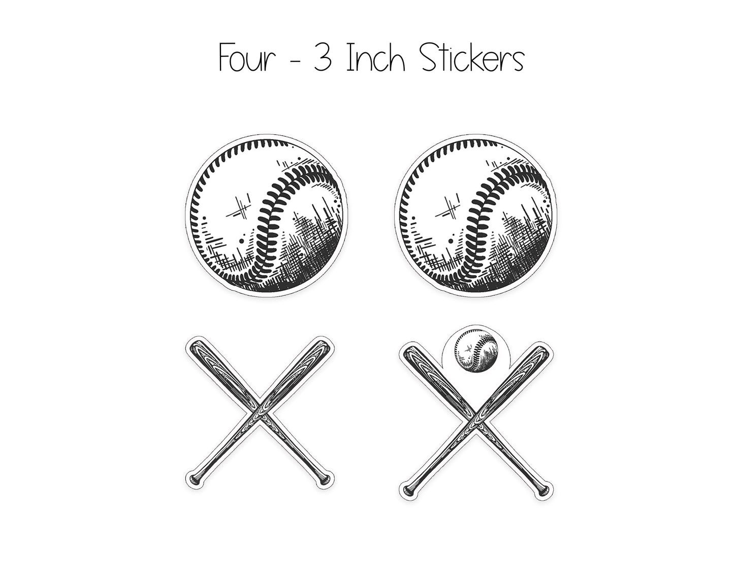 Baseball Notepad, Card and Stickers
