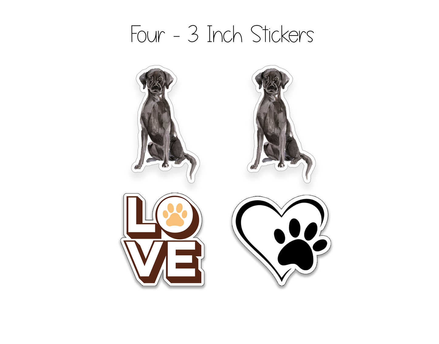 Black Labrador Dog Notepad, Card and Stickers