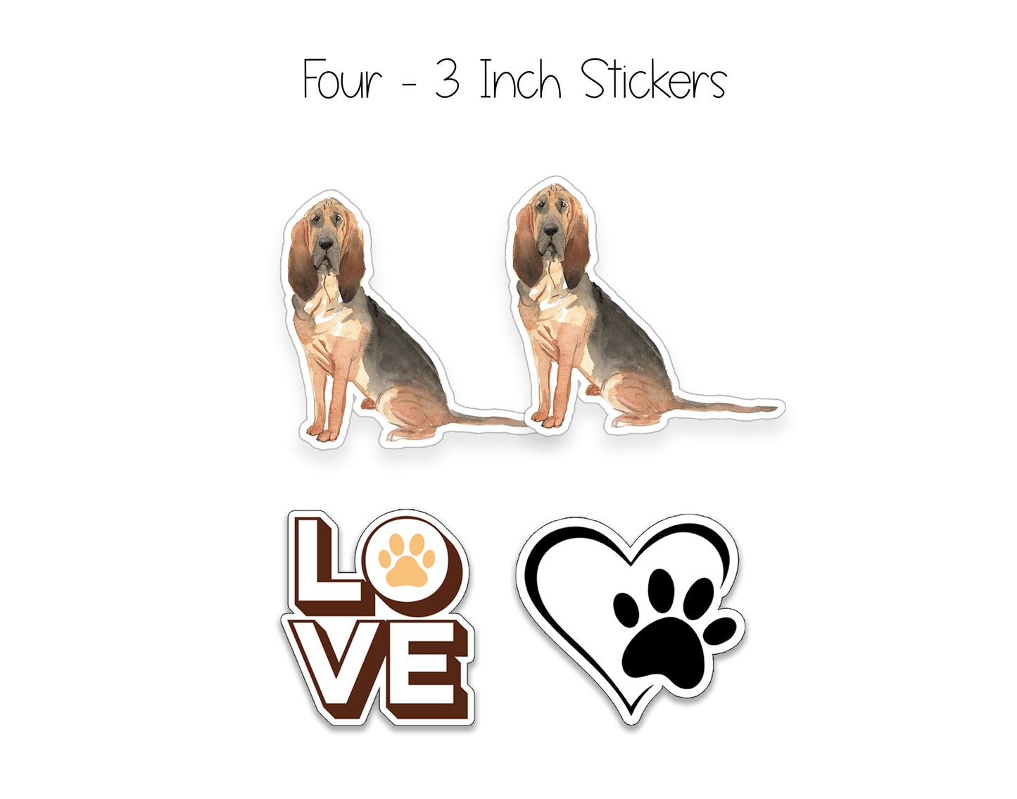 Bloodhound Dog Notepad, Card and Stickers
