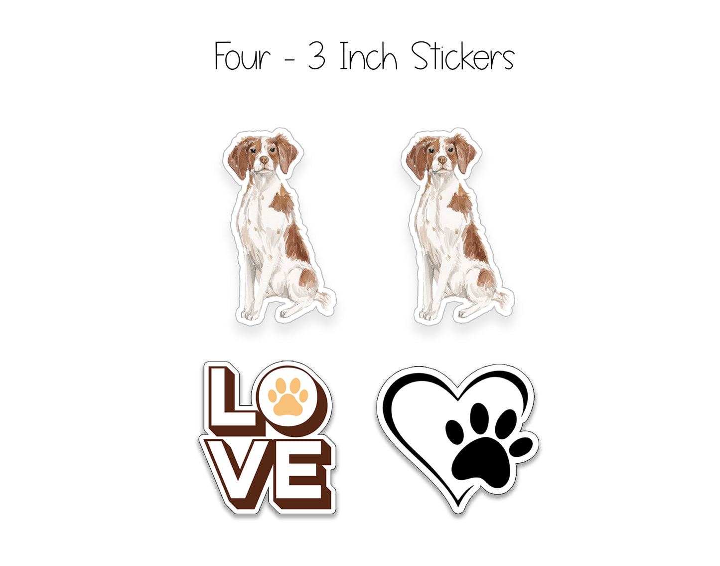 Brittany Dog Notepad, Card and Stickers
