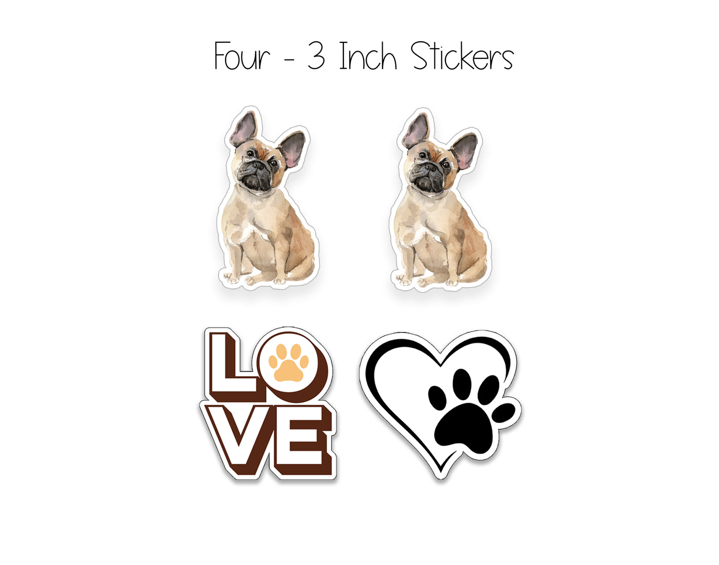 Fawn French Bulldog Folded Note Cards and Stickers