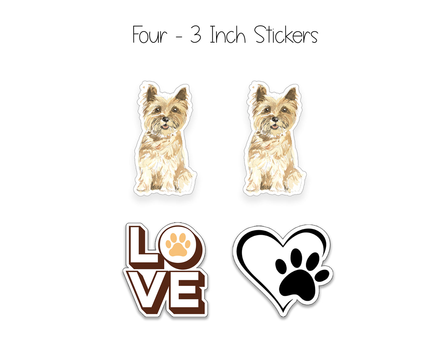 Cairn Terrier Folded Note Cards and Stickers