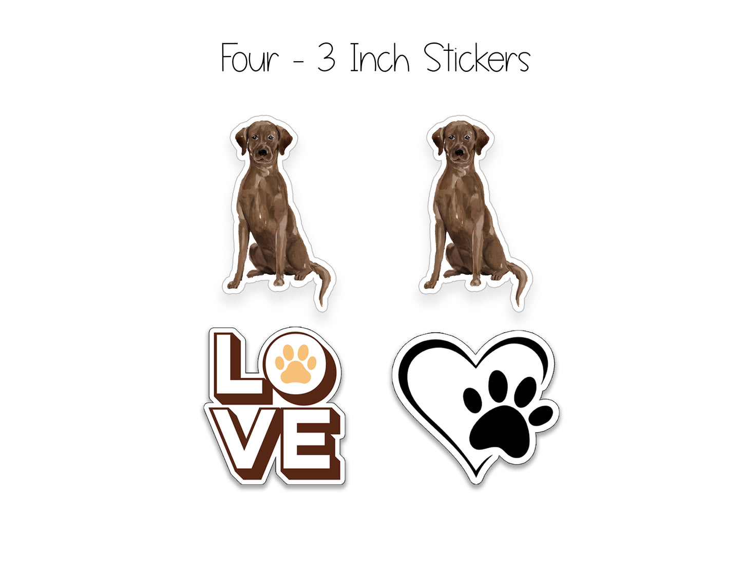 Chocolate Labrador Dog Notepad, Card and Stickers