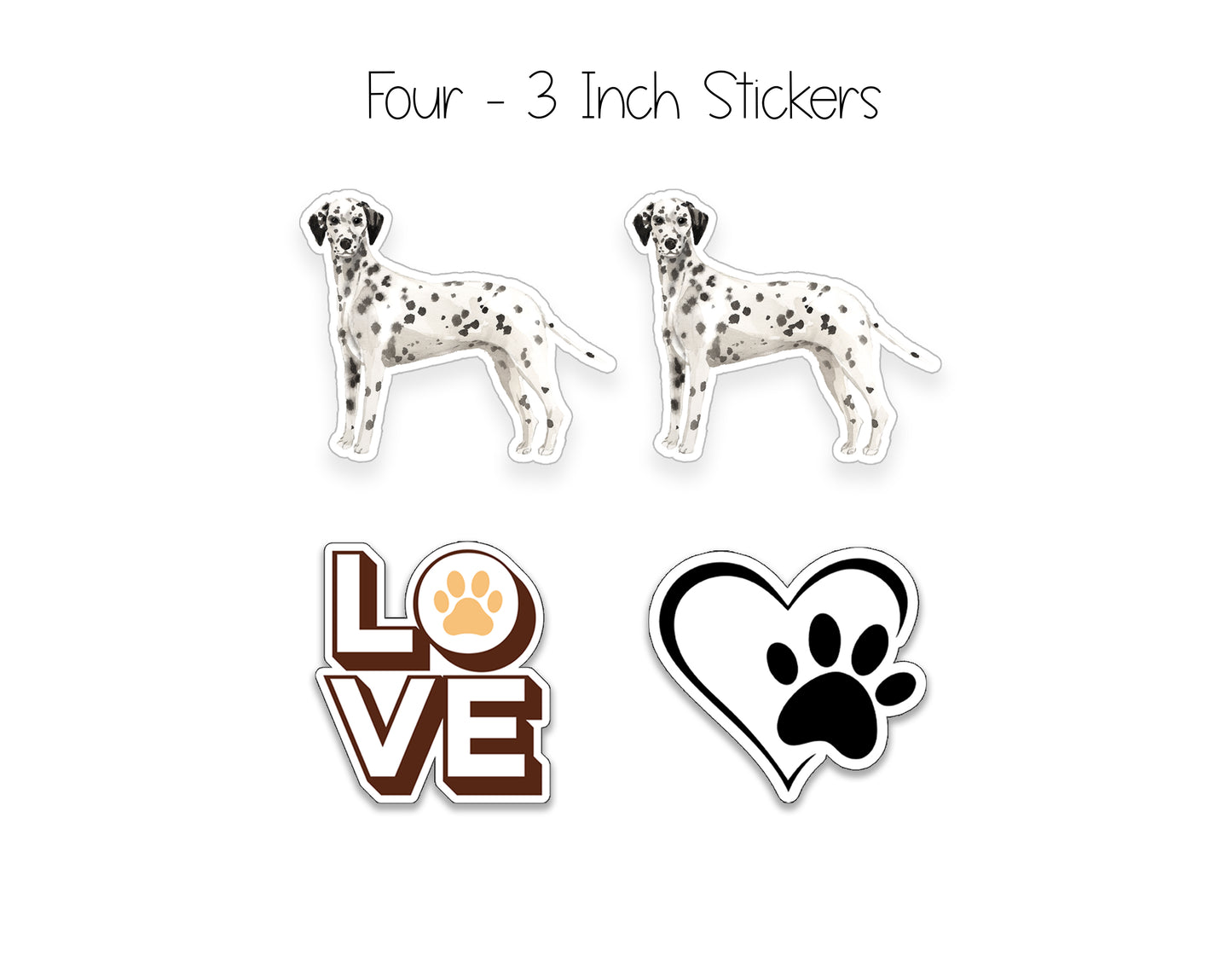 Dalmatian Folded Note Cards and Stickers