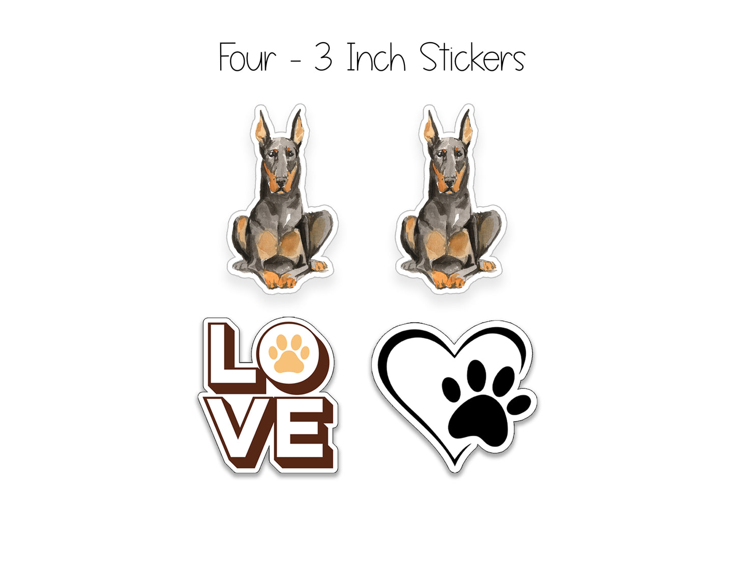 Doberman Dog Notepad, Card and Stickers