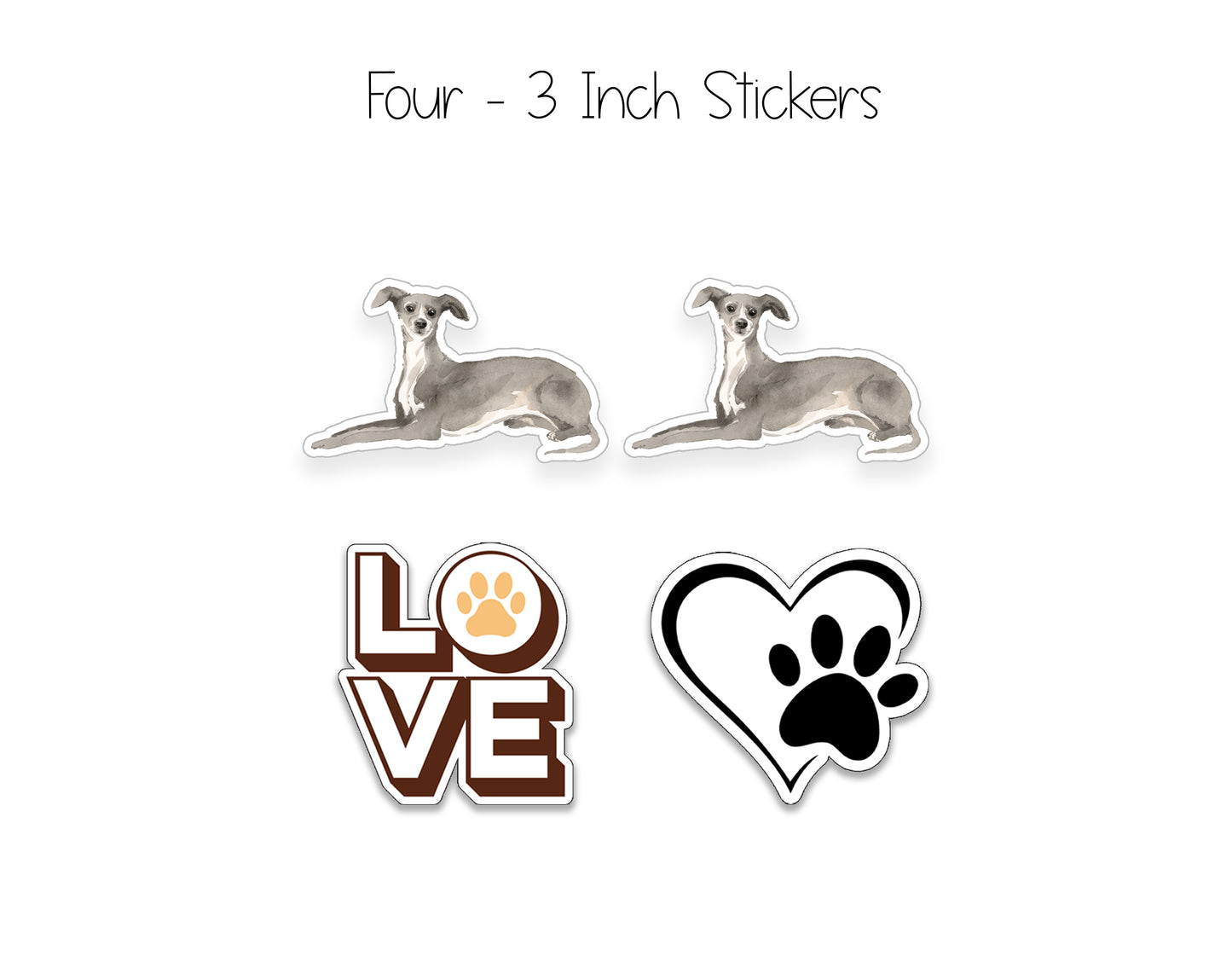 Greyhound Dog Notepad, Card and Stickers