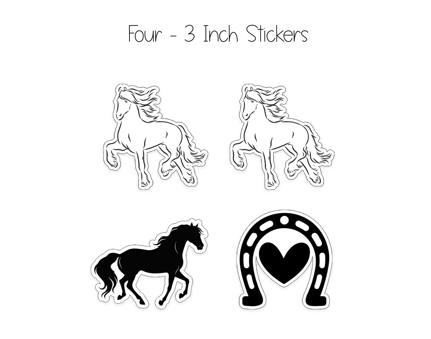 Horse Sketch Notepad and Stickers