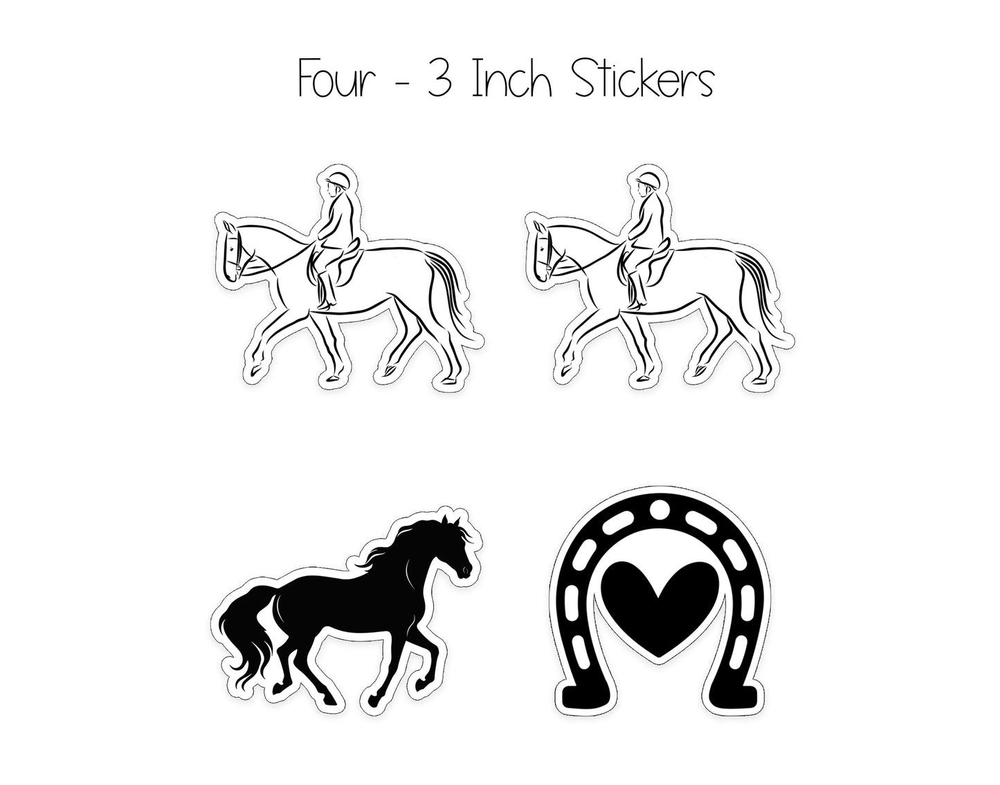 Horse and Rider Sketch Notepad and Stickers