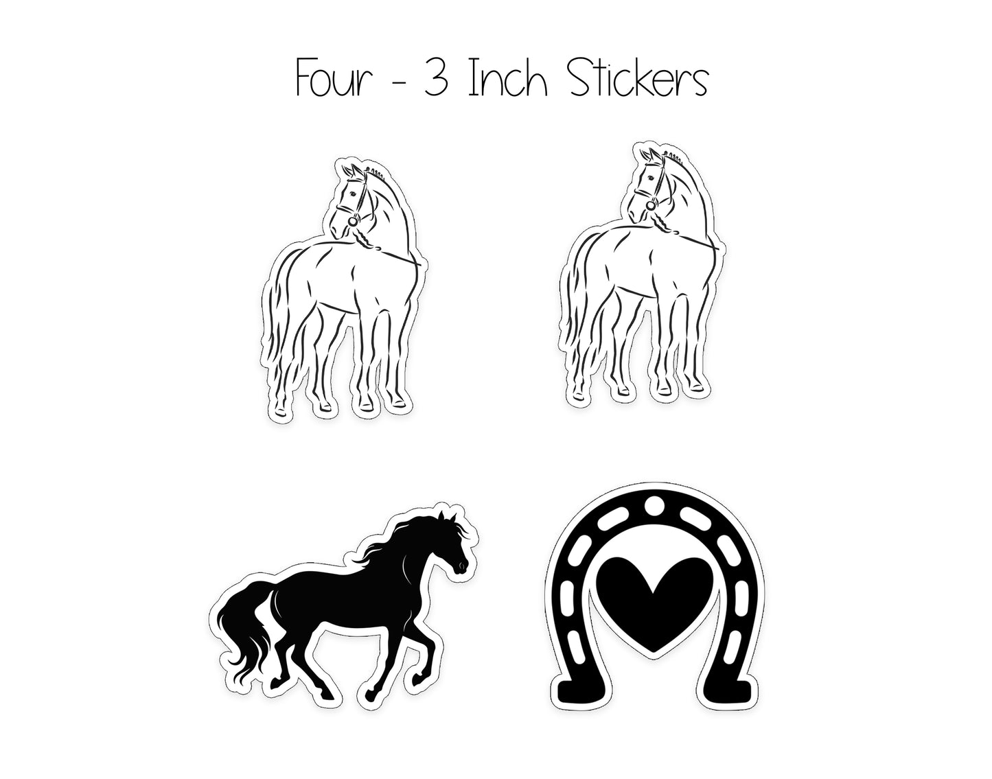 Horse Sketch Personalized Notepad and Stickers