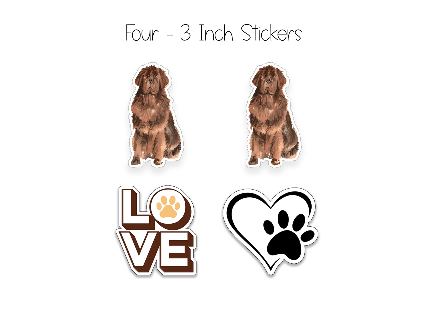 Brown Newfoundland Folded Note Cards and Stickers