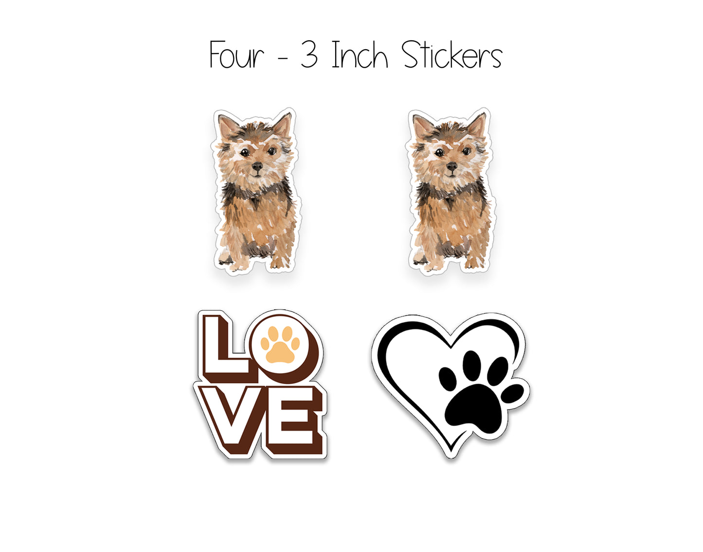 Norfolk Terrier Folded Note Cards and Stickers