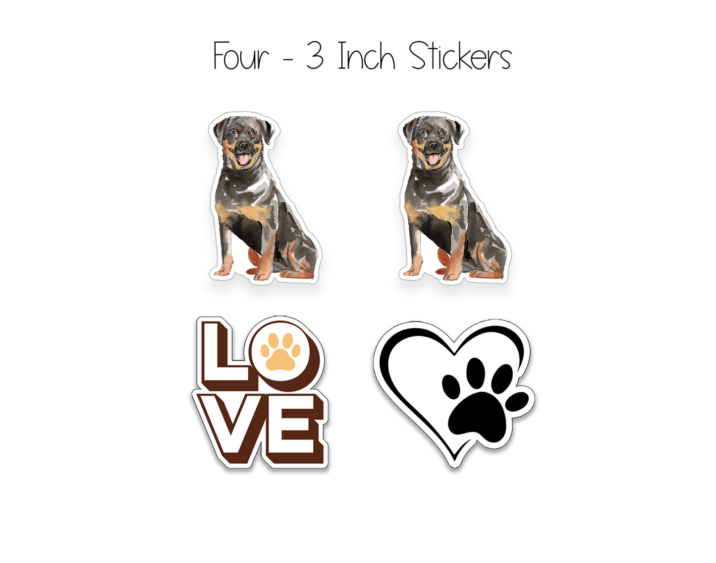 Rottweiler Dog Notepad, Card and Stickers