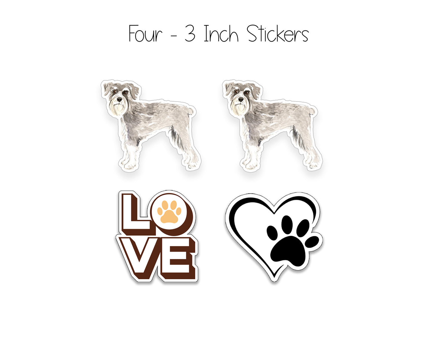 Schnauzer Dog Notepad, Card and Stickers