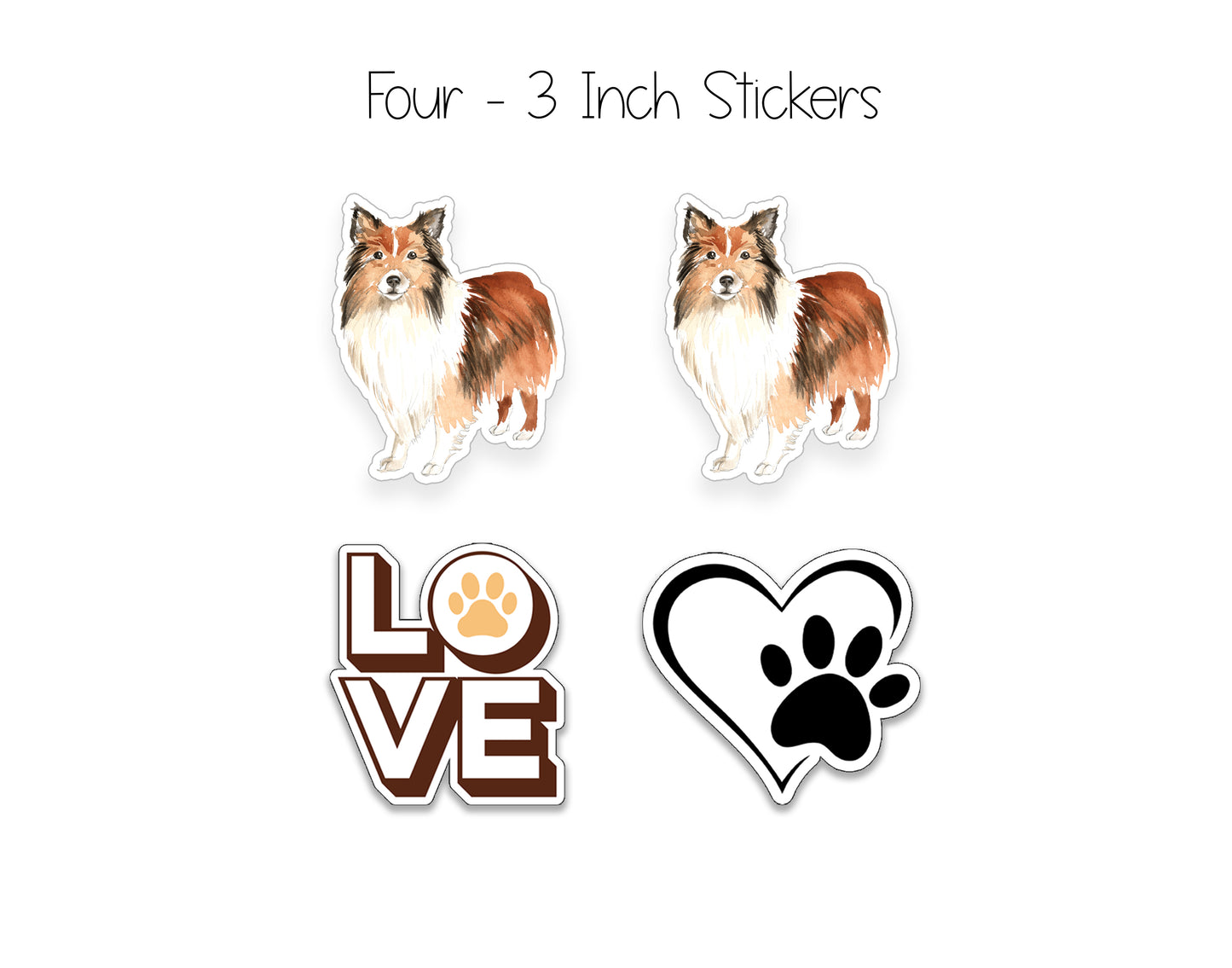 Shetland Sheepdog Dog Notepad, Card and Stickers