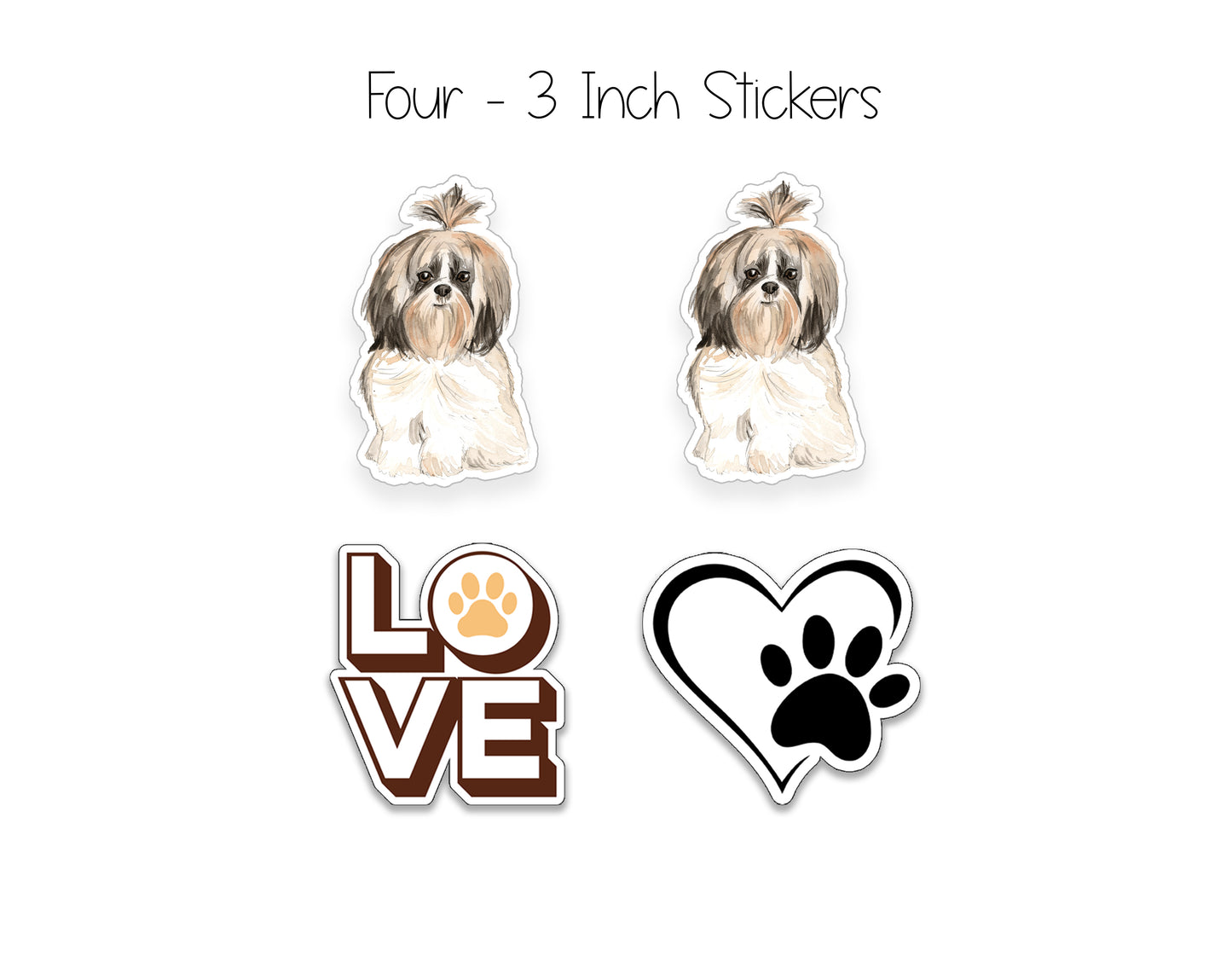 Shih Tzu Dog Notepad, Card and Stickers