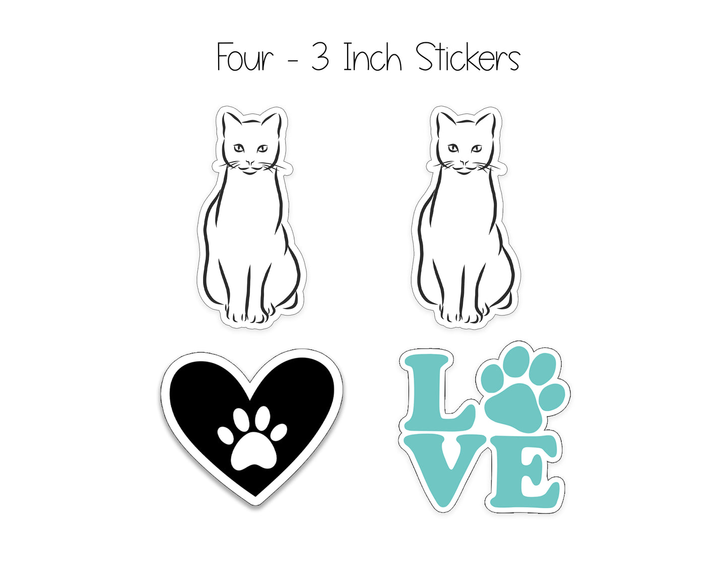 Cat Sketch Notepad and Stickers