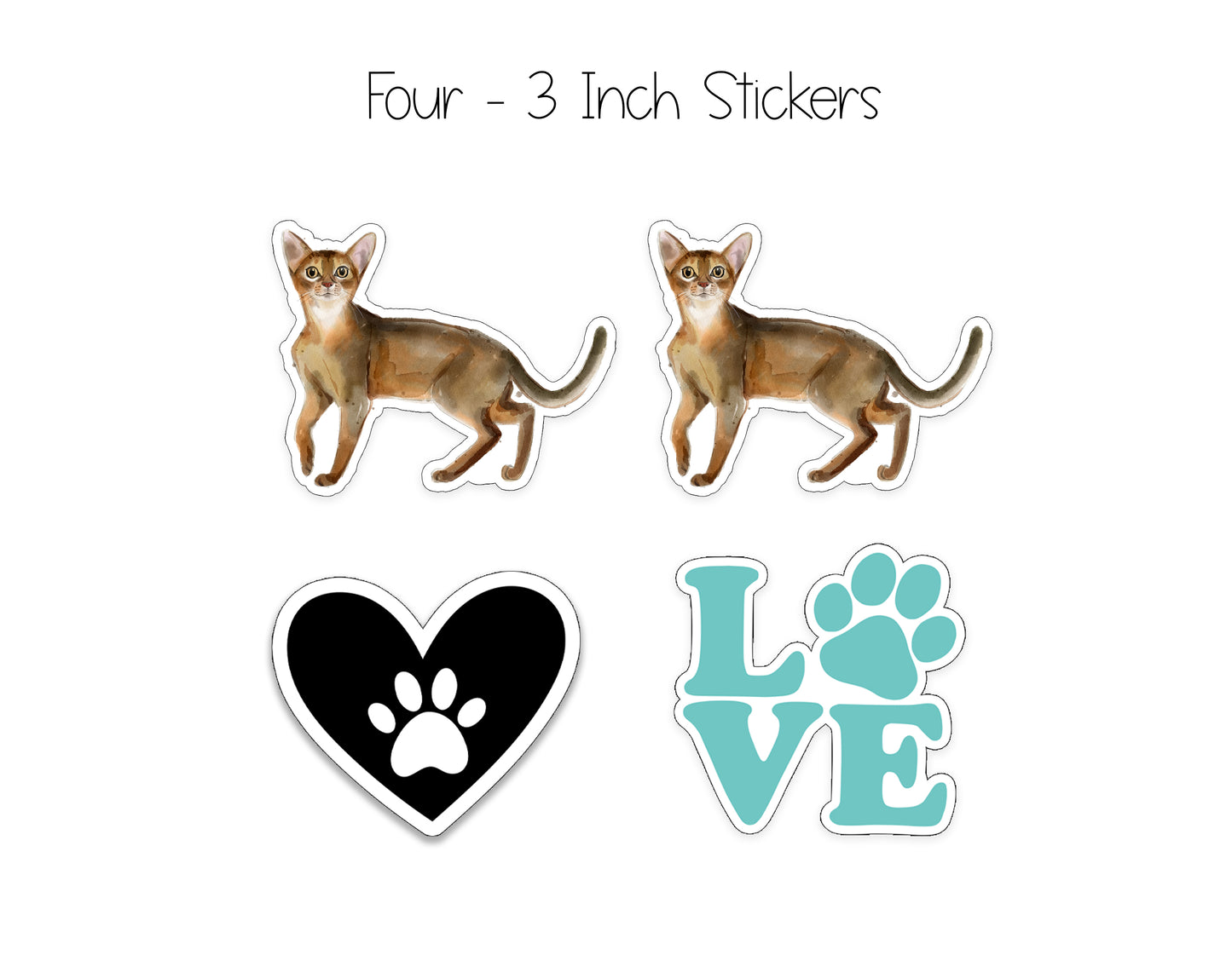 Abyssinian Cat Notepad and Stickers