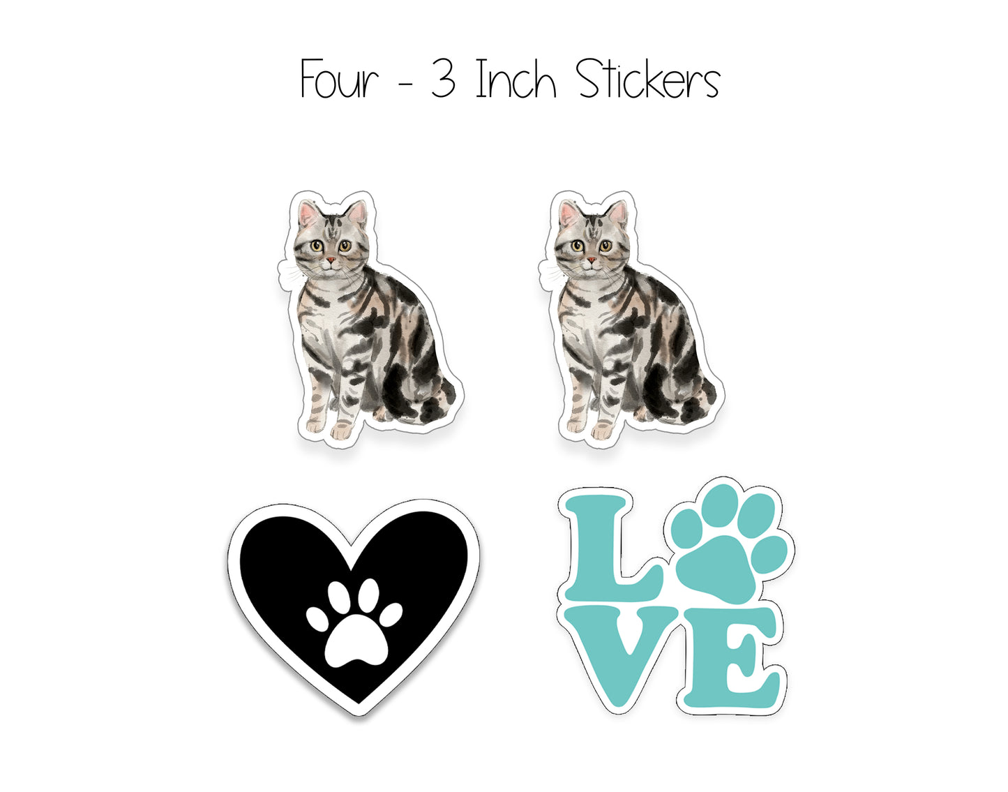 American Shorthair Cat Folded Note Cards