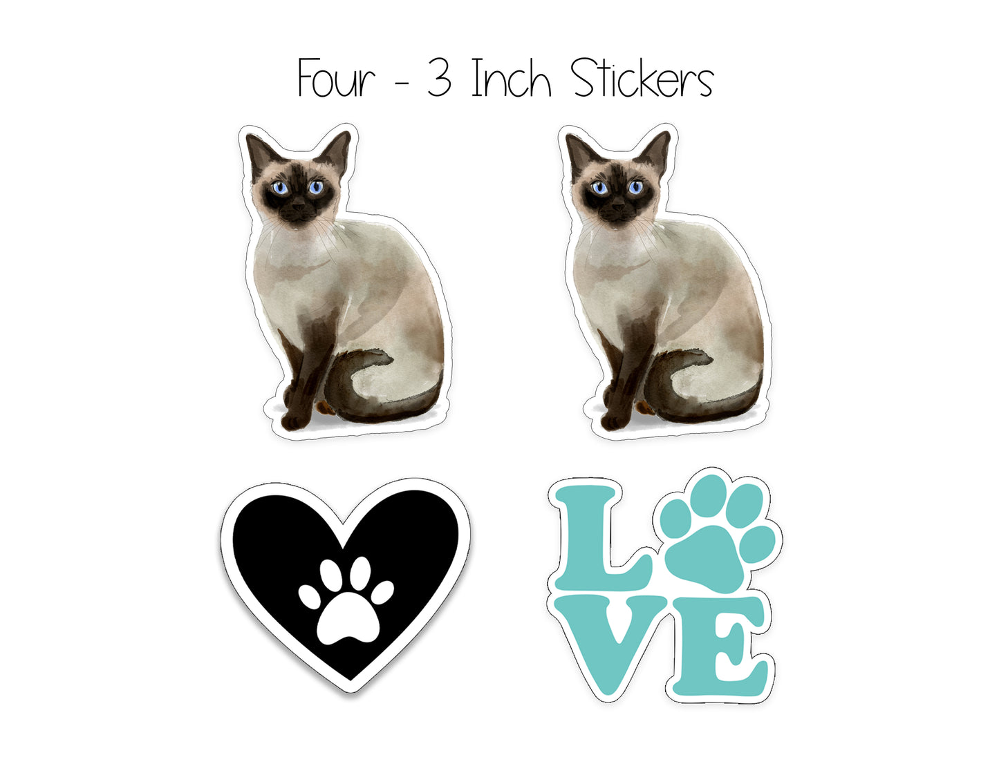 Siamese Cat Notepad and Stickers