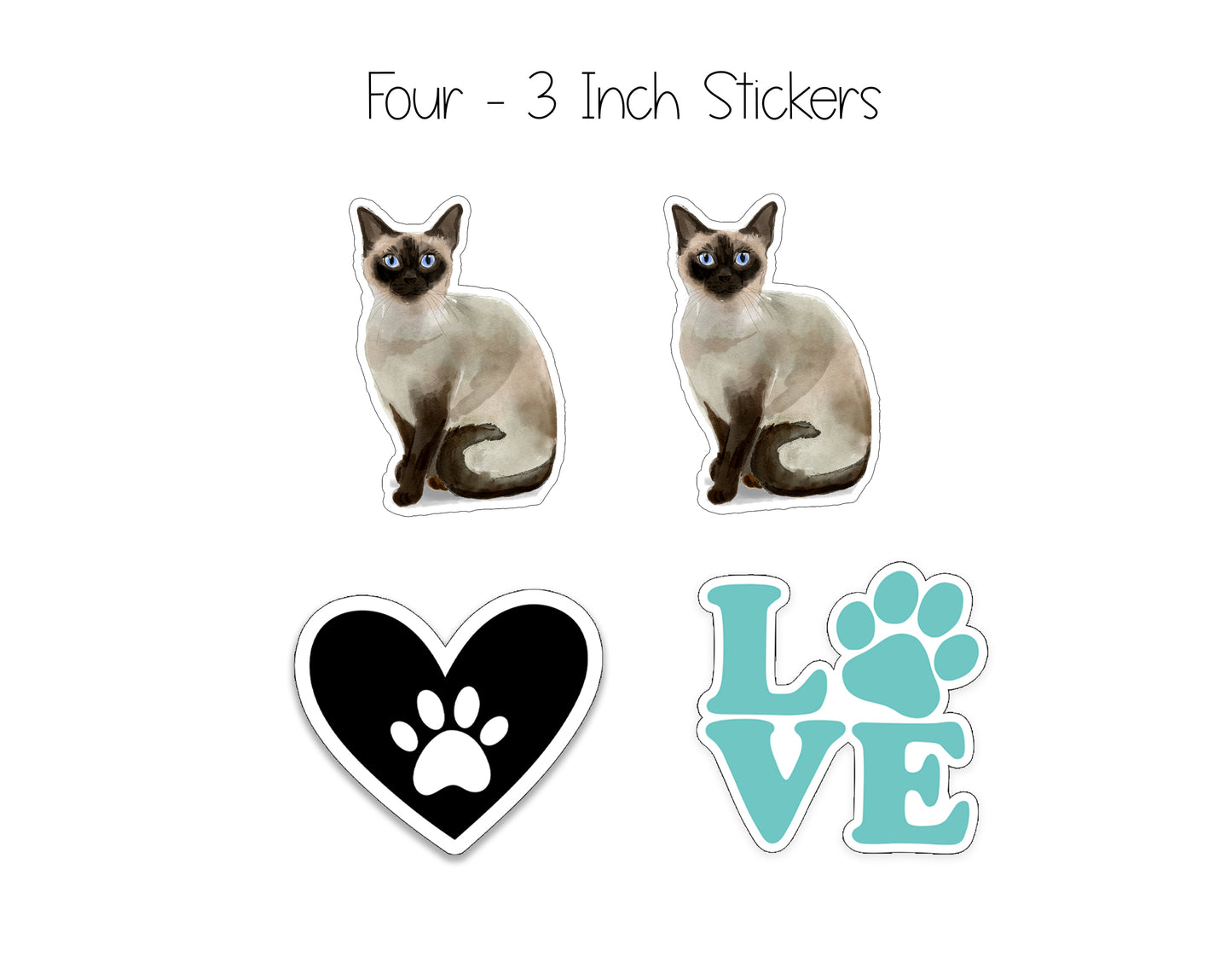 Siamese Cat Folded Note Cards