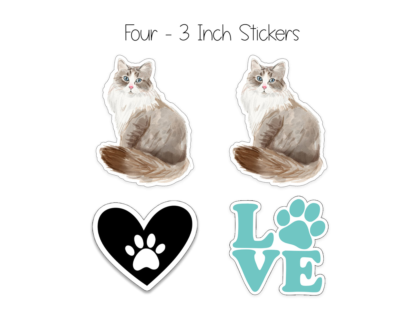 Siberian Cat Notepad and Stickers