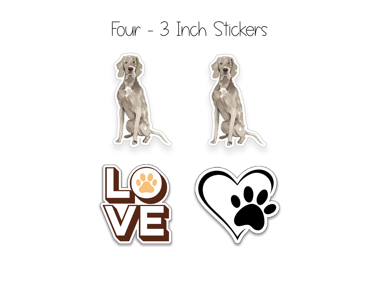 Weimaraner Dog Notepad, Card and Stickers