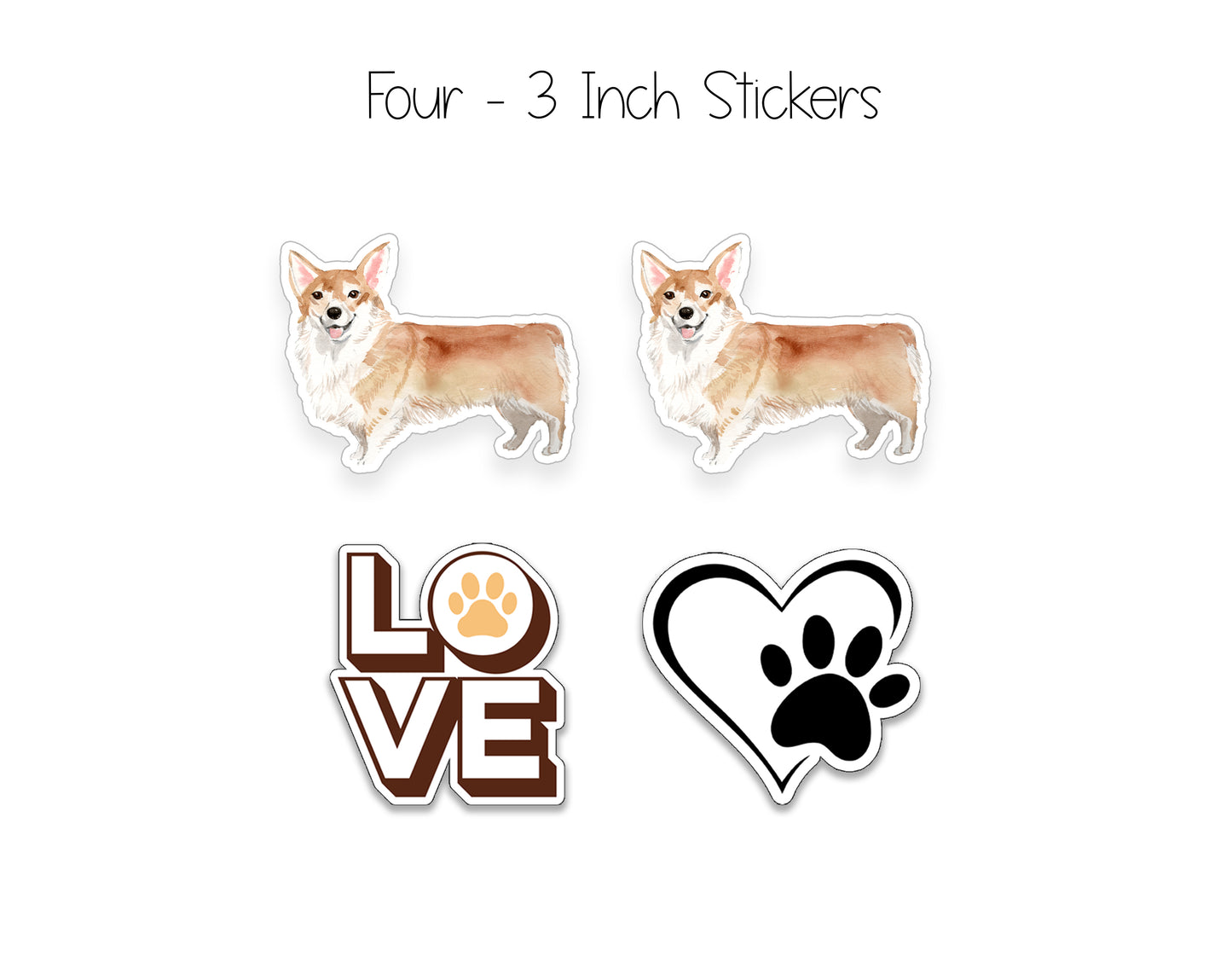 Welsh Corgi Dog Notepad, Card and Stickers