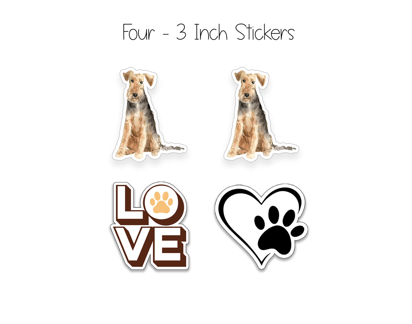 Welsh Terrier Dog Notepad, Card and Stickers