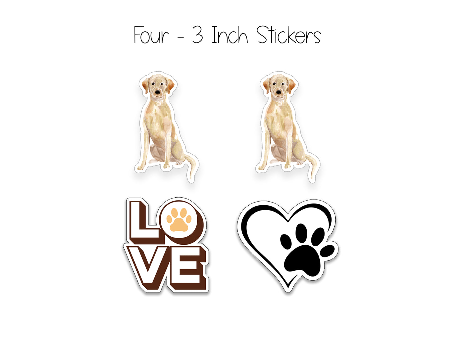 Yellow Labrador Dog Notepad, Card and Stickers