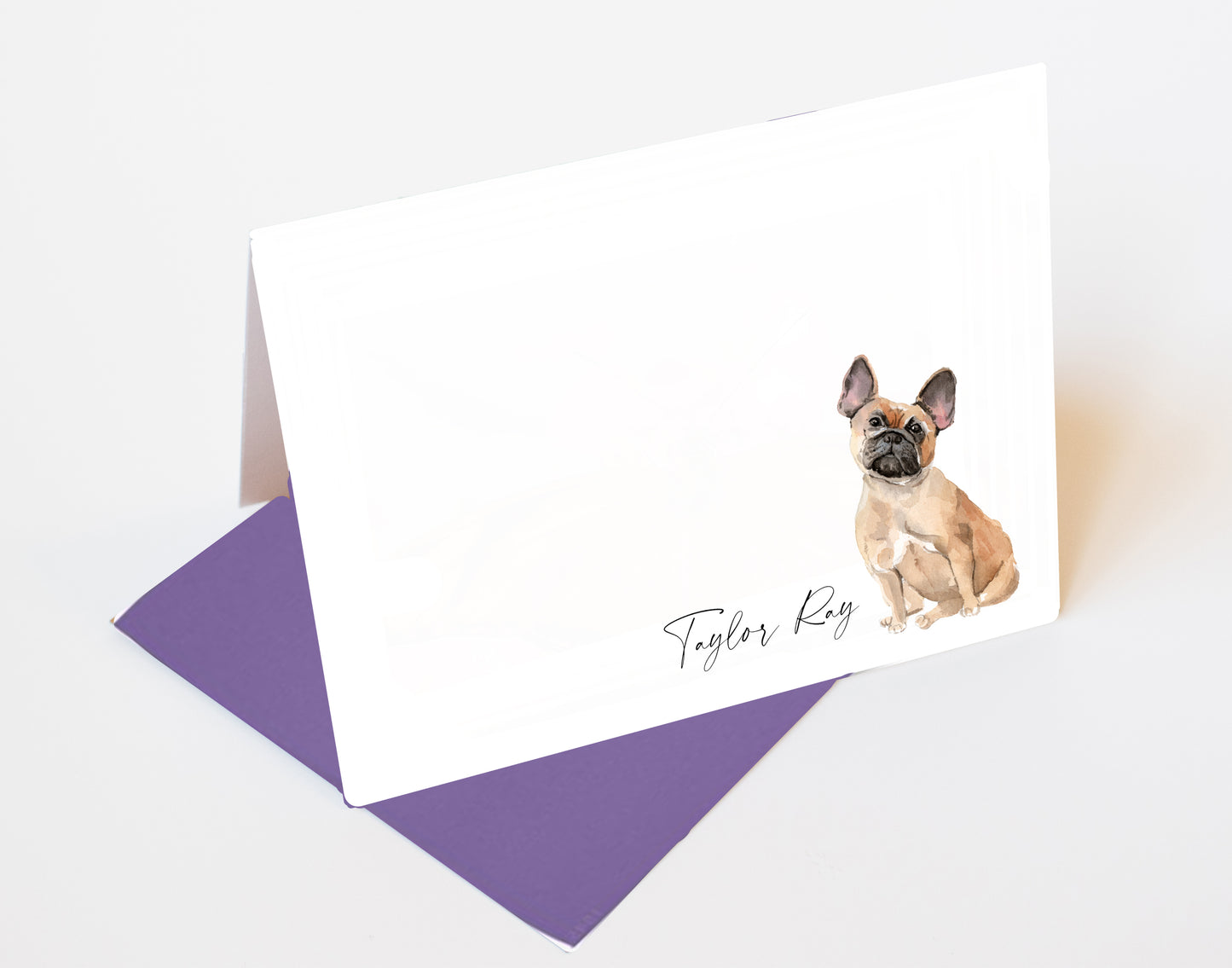 Fawn French Bulldog Folded Note Cards and Stickers