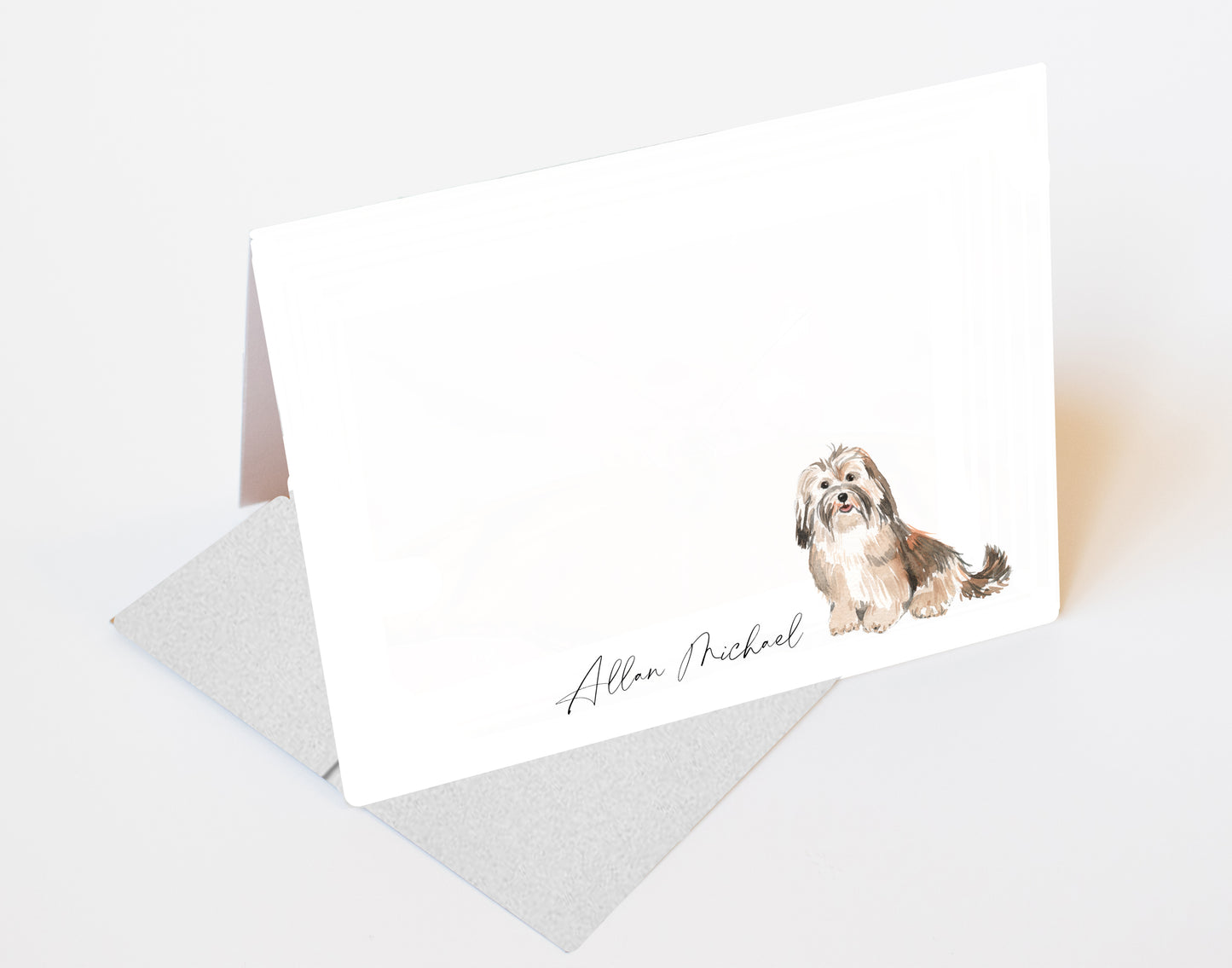 Havanese Folded Note Cards and Stickers